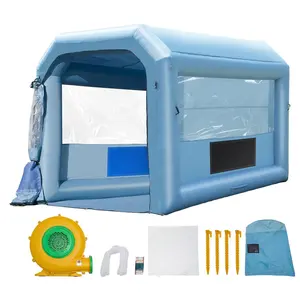 【fathersdaygift】VEVOR Inflatable Paint Booth, 13.1 x 9.8 x 9 ft Inflatable Spray Booth, with 750W Powerful Blower and Air Filter System, Portable Car Paint Booth for Motorcycle, Bicycle, Auto Part Painting