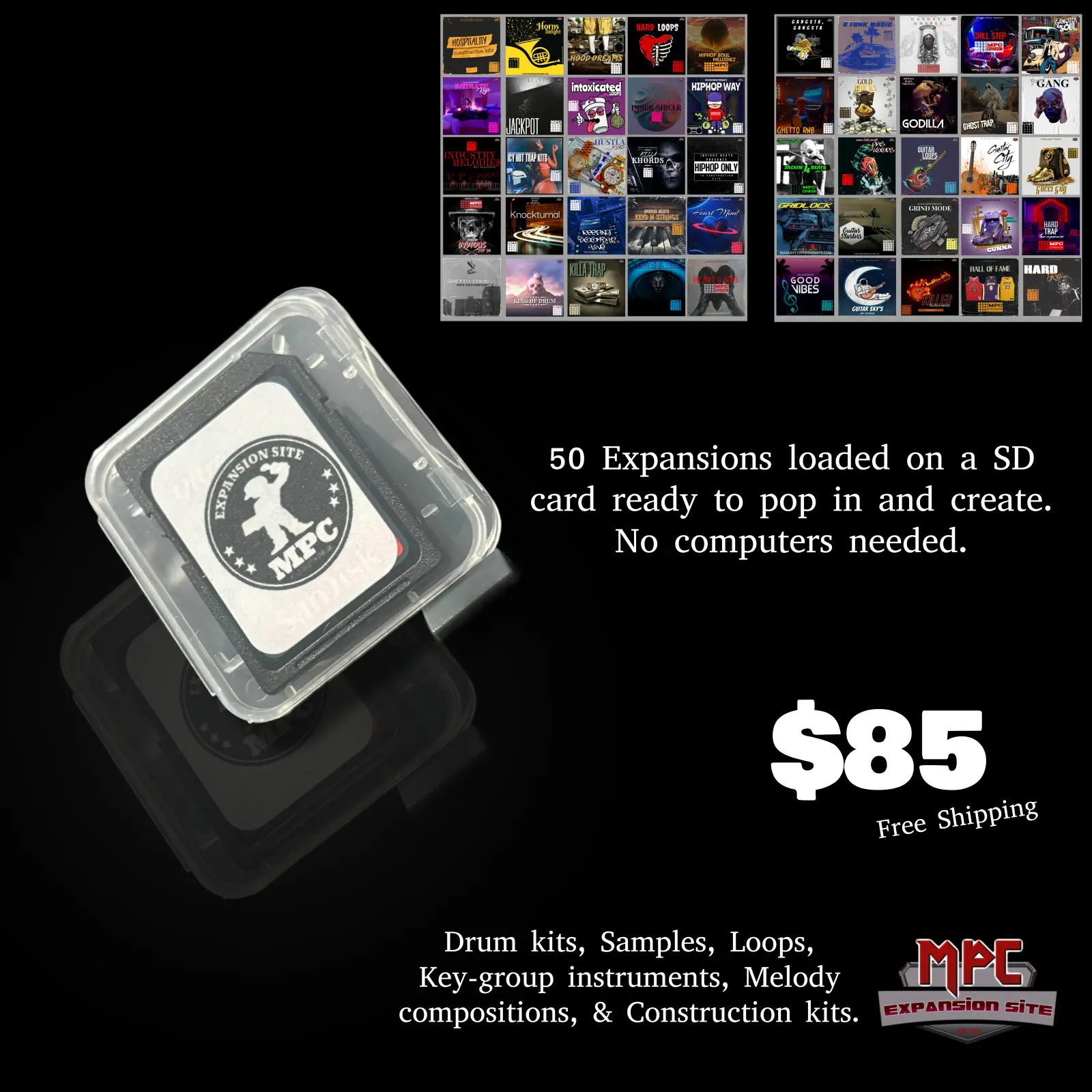 Akai Mpc Expansion SD Card Loaded '50pk Bundle' by Invious