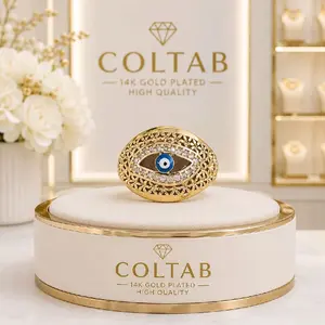 Turkish Evil Eye Ring – Elegance & Protection . Anillo de ojo Turco elegancia y proteccion.