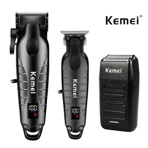 Kemei Rechargeable Hair Clipper Set, Cordless Hair Clippers, Men's Electric Shaver, Trimmer, Professional Hair Clipper Km-2290 Km-2293 Km-1102