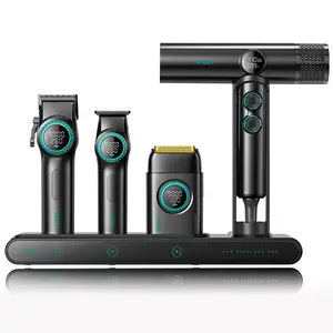 VGR Professional Barber Combo 4 in 1 – Cordless Hair Clipper, Trimmer, Foil Shaver & Powerful Hair Dryer Set for Men, 9000 RPM Motor, Long Battery Life, All-in-One Grooming Kit tiktokshopspringglowup