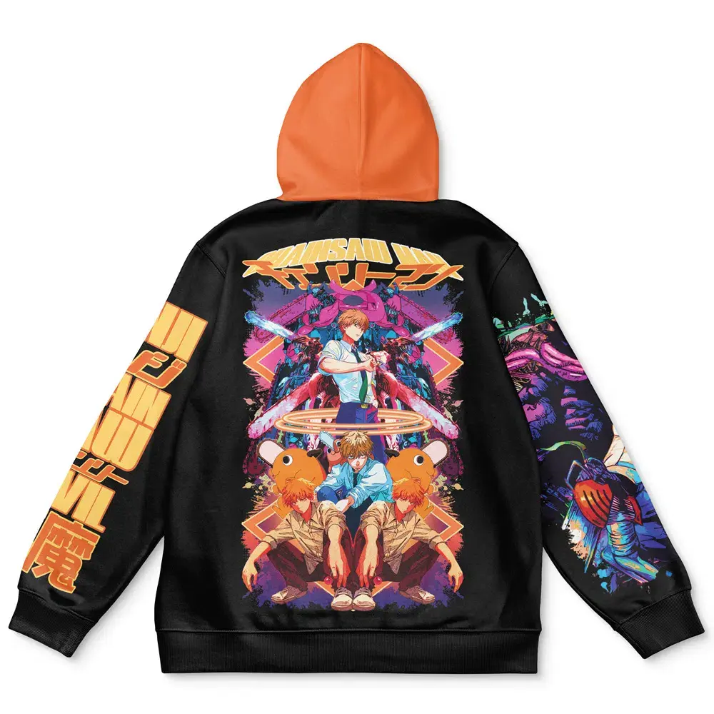 Denji V5 Chainsaw Man Streetwear Hoodie - Ape Hoodies Japanese Anime Style Zip Up Hooded Sweatshirts Men Women Fashion Y2k Oversized Pullovers
