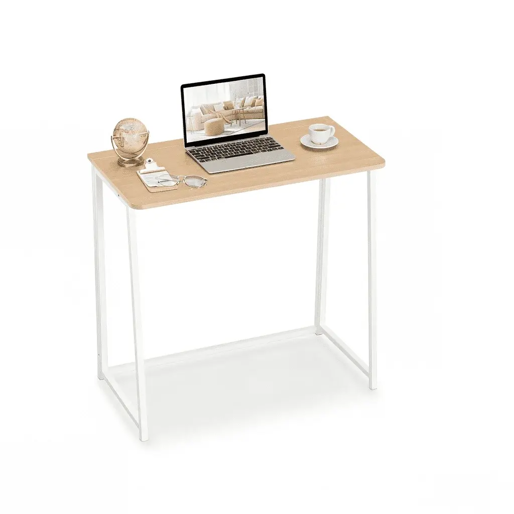 Lightweight Folding Desk 31.5", Space Saving Workstation, Portable Computer Table for Small Home Office & RV, Easy Set Up Foldable Laptop Desk