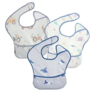 3-Pack Baby Bibs Set, Soft  Material, Easy Clean & Absorbent, Perfect for Feeding Time, Unisex Design, Ideal Gift for Newborns