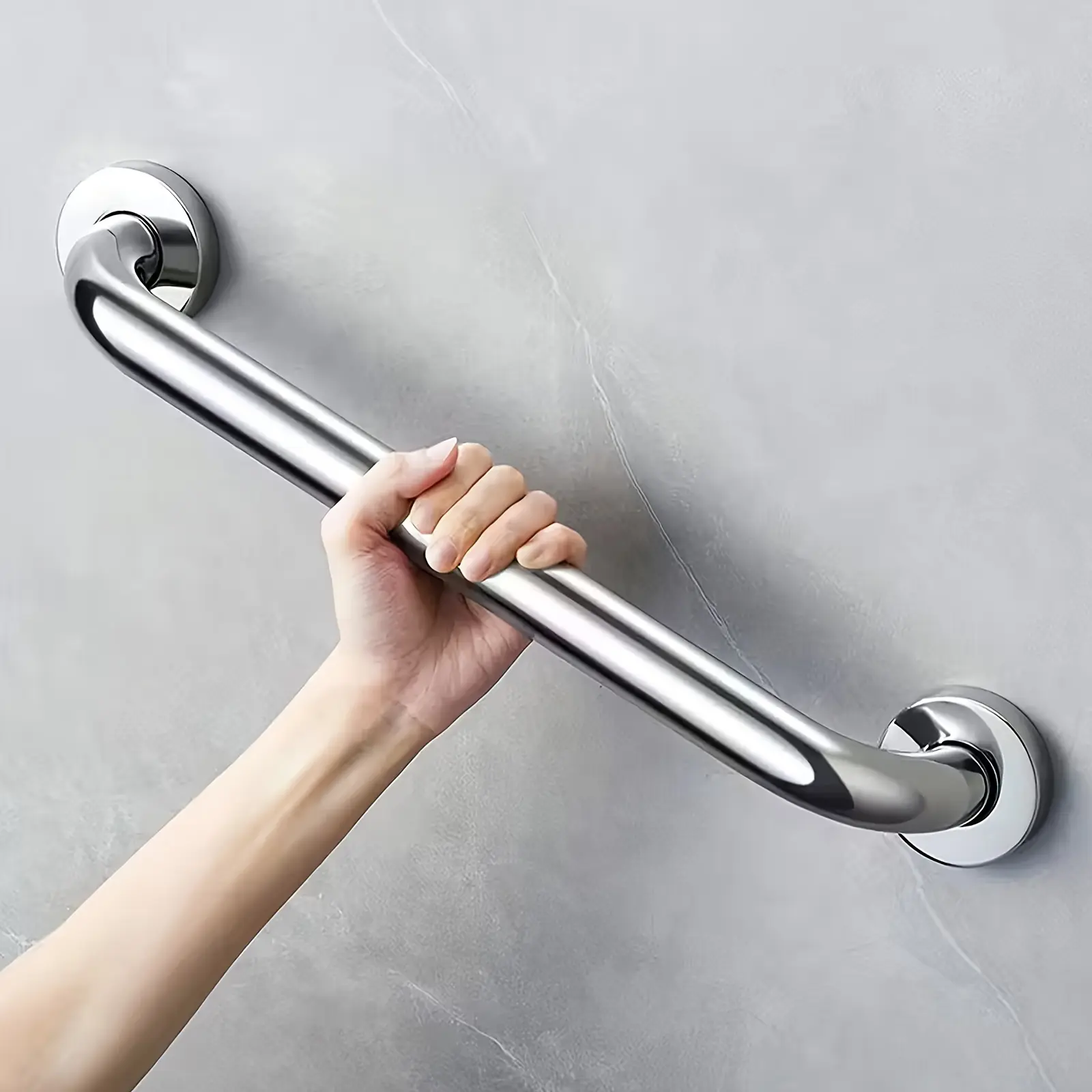 summerwins Stainless Steel Grab Bars - 12 & 20 In Wall-Mounted Supports, Non-Slip Handles, Easy Installation Home Safety Aid for Adults’ Shower & Tub, Toilet Rails, 12 & 20 Inch