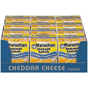 Maruchan Instant Lunch Cheddar Cheese, Ramen Noodle Soup, Microwaveable Meal, 2.25 Oz, 12 Count Maruchan Instant Lunch Cheddar Cheese, Ramen Noodle Soup, Microwaveable Meal, 2.25 Oz, 12 Count