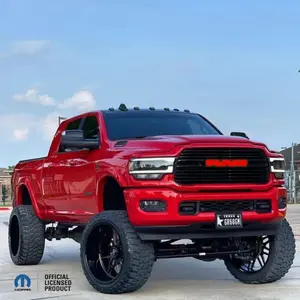 MOPAR Licensed 2019-2023 RAM 1500 Black RGB LED Illuminated Front Grille Emblem, Dual-Control Bluetooth + Handheld Remote