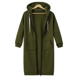 Hooded Long Sleeve Sweater Fleece Long Jacket Hooded Long Sleeve Sweater Fleece Long Jacket
