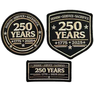 1775-2025 Legacy Collection - 3-Piece Commemorative Tribute Patch Set with Gift Casing