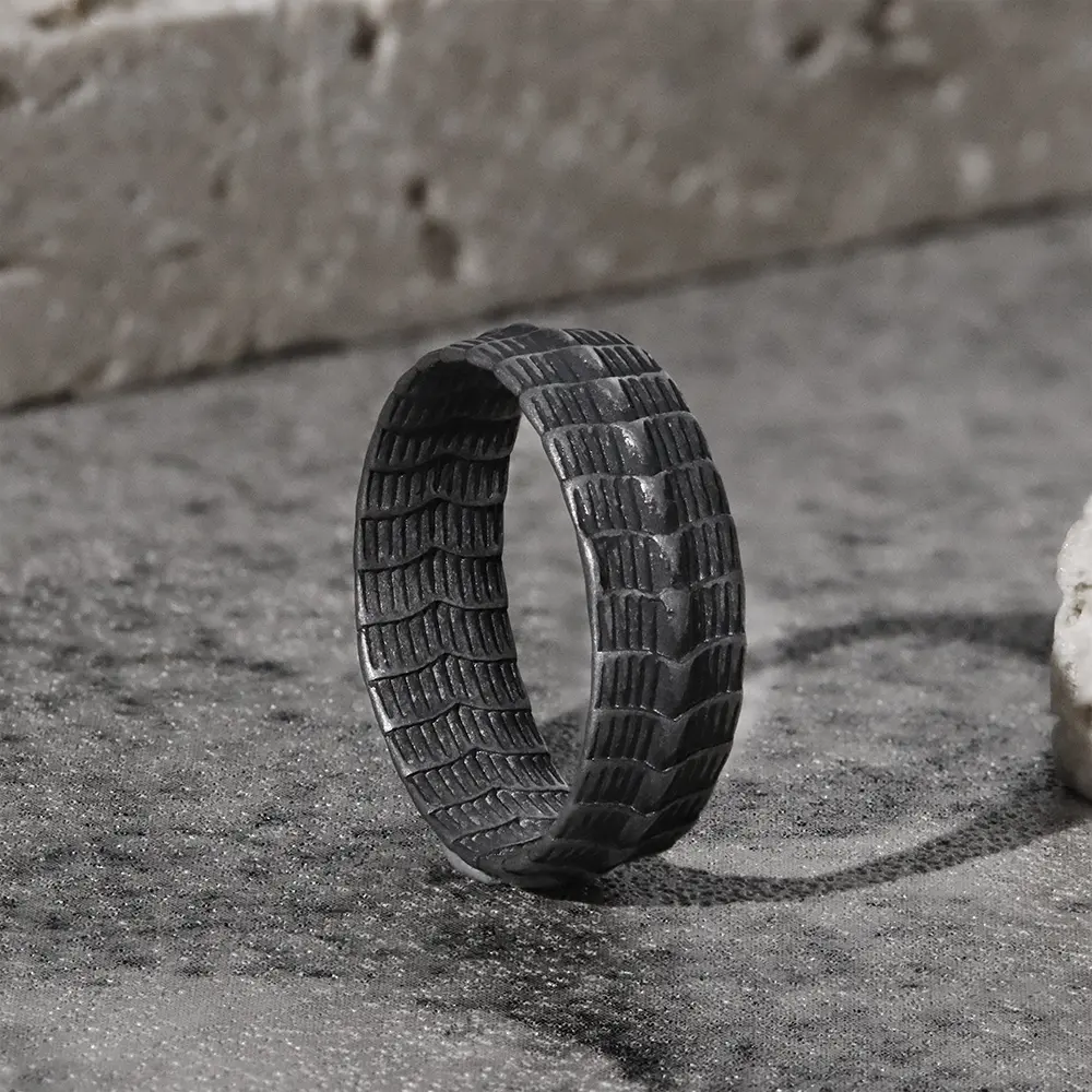 GTHIC Dragon Spine Stainless Steel Ring for Men Women Birthday Personalized Gothic Mother's Day Gift Size 6-15