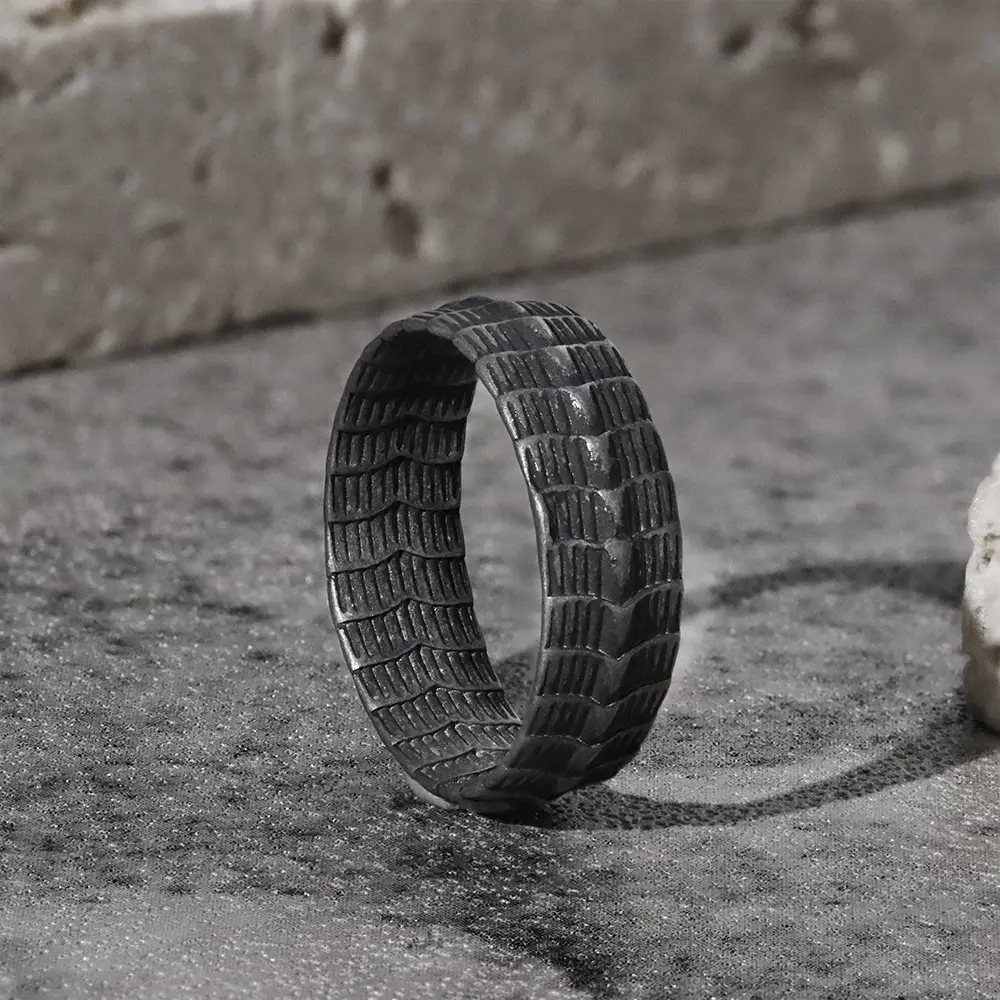 GTHIC Dragon Spine Stainless Steel Ring for Men Women Birthday Personalized Gothic Mother's Day Gift Size 6-15