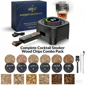 Best-Selling Electric Whiskey Smoker Kit – Built-in Lighter, 6 Flavor Wood Chips, Stylish Bar Essential & Thoughtful Men’s Gift (Father’s Day, Valentine’s) Kitchen Glass Glass Wooden Glass Ceramic