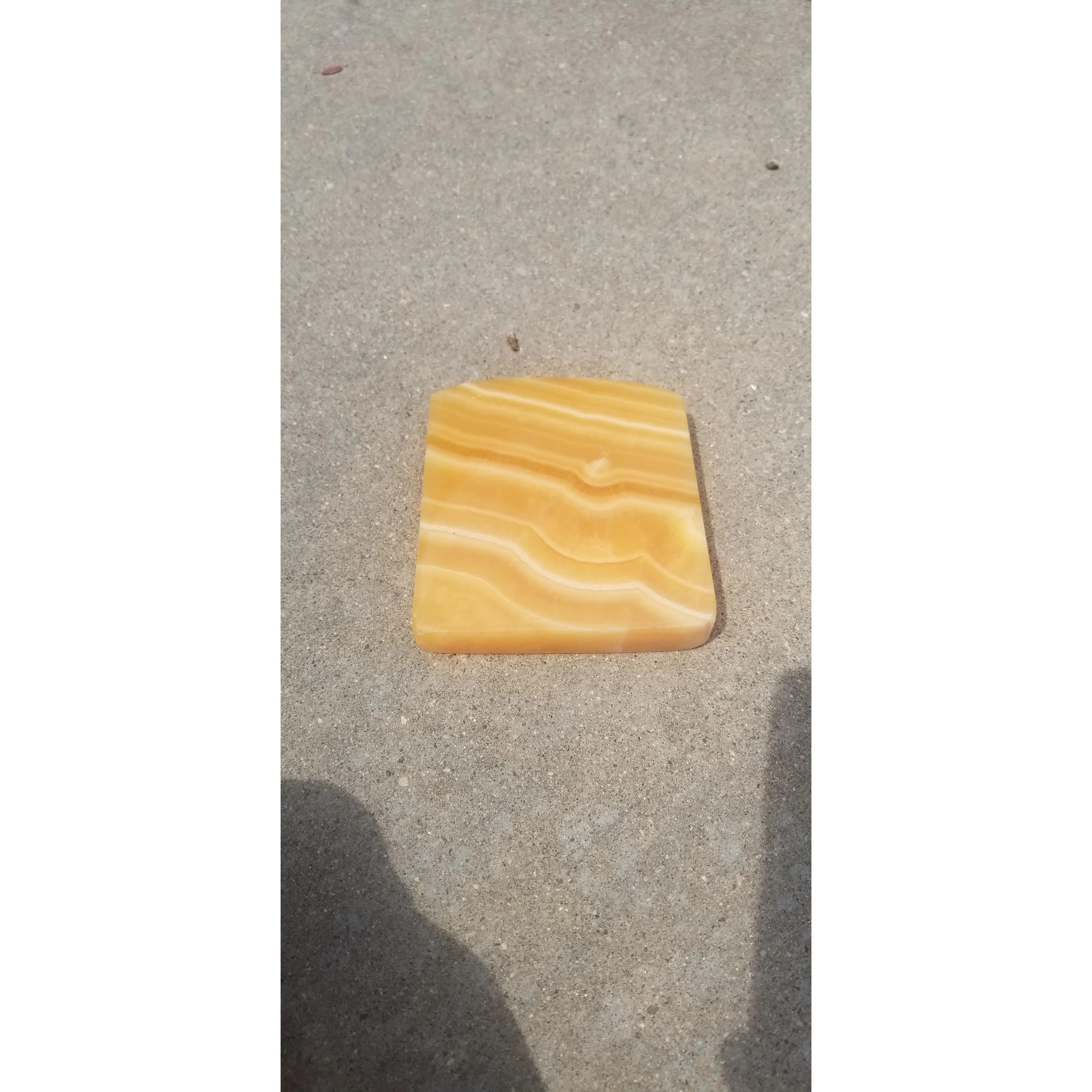 Natural polished Orange Calcite slab