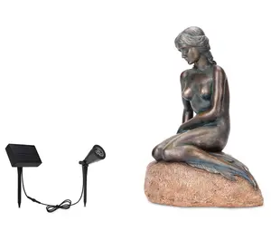 Techko Mermaid Statue with Solar Spotlight