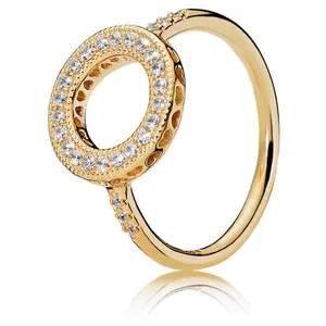 PANDORA Ring in PANDORA Shine with 28 bead-set clear CZ 167096CZ-56