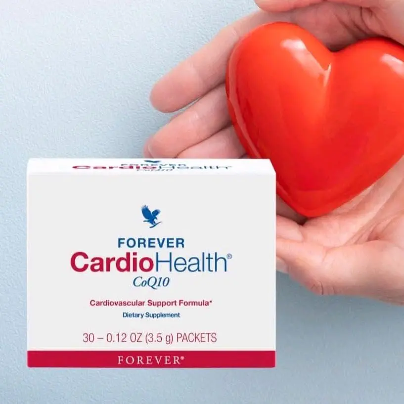 Forever CardioHealth with CoQ10 - Cardiovascular Support Formula Dietary Supplement - 30 Packets - 0.12 Oz Each