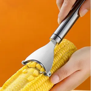 Stainless Steel Corn Threshing Tool, Simple Multifunction Corn Peeler For Kitchen