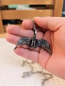 Unisex Gothic Stainless Steel Pendant Necklace, Gothic Jewelry, Vintage Style Meditative Design, Durable & Stylish Accessory for Everyday Wear