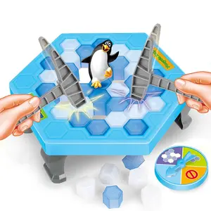 Trendy Penguin Ice Breaking Board Game! Save the penguin by knocking ice blocks. Fun parent-child interaction, improves focus & coordination. Exciting multiplayer battle, perfect family leisure toy! Party Board Game, Tabletop Games, Strategy Board Games