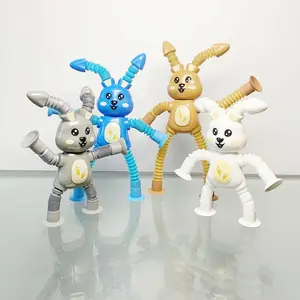 Suction Cup Rabbit Design Stress Relief Toy, 1/4pcs Colorful Suction Cup Rabbit Toy, Stress Relief Gadgets, Perfect Travel Gift for Kids, Stress Relief Decoration, Decompression Squeeze, Stress Relief Fidgeting, Stress Relief Model