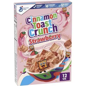 Cinnamon Toast Crunch Breakfast Cereal, Crispy Strawberry Cereal, 12 oz