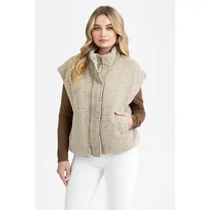 Levelle Bouclé Puffer Vest