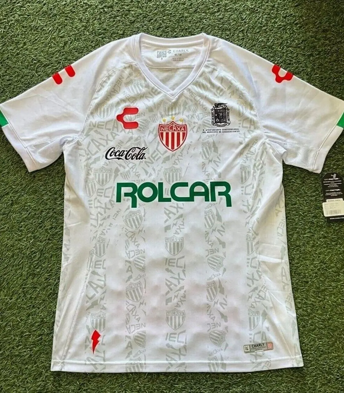 Charly Necaxa Men's Home AOP Jersey 19/20 - White EH7 N6I