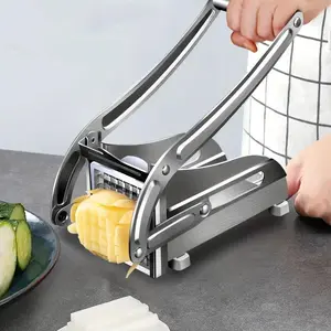 Stainless Steel Fruit Cutter, Vegetable Cutter, Modern Potato Cutter, Chipper, French Fry Cutter, Potato Slicer, Vegetable Slicer, Onion Chopper, Food Chopper, Heavy Duty Cutter For Potatoes Carrots Cucumbers, Kitchen Gadgets, Kitchen Accessori