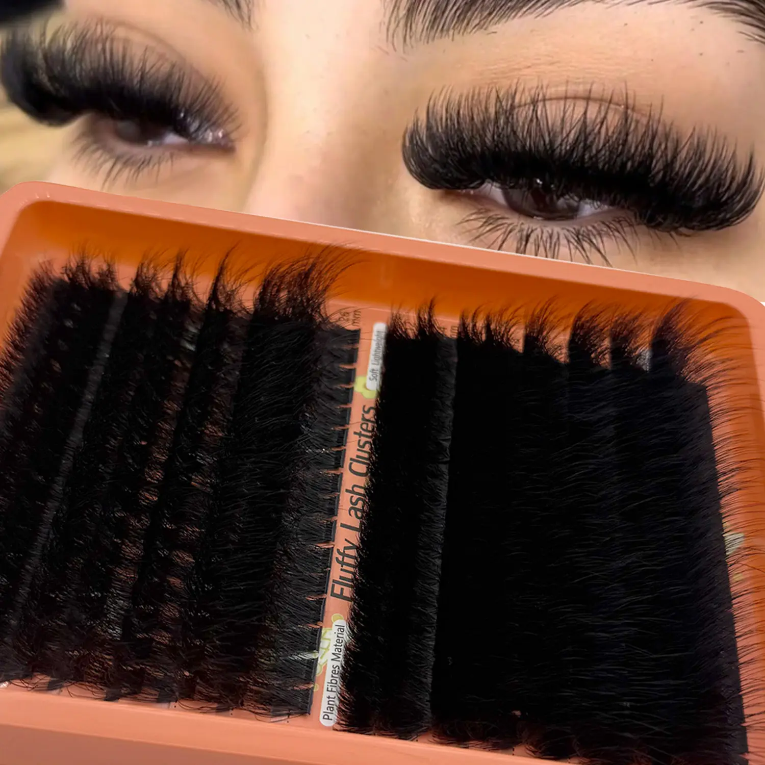 256PCS Individual Clusters Eyelash Extensions Mega Soft & Voume 100D+200D Cluster Eyelash Extensions 3D Effect 12-26MM Lash Extension DD  Individual Lashes Cluster Lashes DIY At Home curl d