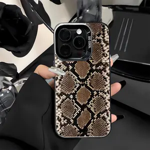Python Pattern Shockproof Phone Case for iPhone 7 8 X Xsmax 11 12 13 14 15 16 Pro Max Plus Protecitved Cover High Quality Y2K Trendy Personalized Cool