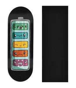 Heat Transfer Graphic Wooden Fingerboard Deck, Design Contest 2025 Winner, @mandrake_creative - "Battery Life"