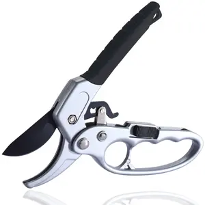 ULTRA SHARP SK5 HIGH CARBON STEEL PRUNING SHEARS - Cutting 3x Easier, Ideal for Weak Hand & Arthritic Hands, Rust Resistant, Clean Shear Through 1" Branches, Ergonomic Handle, Professional Bypass Pruning Shears