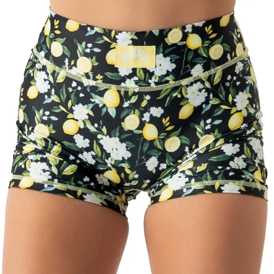 Black Lemon Biker Shorts
