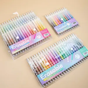 12/24/36 Color Erasable Gel Pens Set, Erasable Ink, 0.7mm Fine Tip, Multicolor Artist Drawing Pen for Drawing, Coloring, Marking, School & Art Supplies, Versatile Use