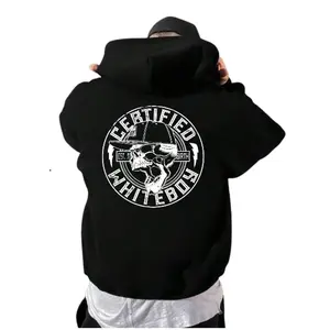 Certified Whiteboy Hoodie Skull Graphic Tee, Edgy Skull Print Urban Style Sweatshirt, Dark Aesthetic Street Fashion Shirt, Unisex Sweater Pullover Tee
