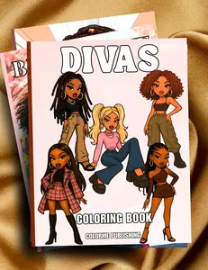 Diva Fashion Coloring Book: 30 Coloring Pages, Dolls - Physical Book