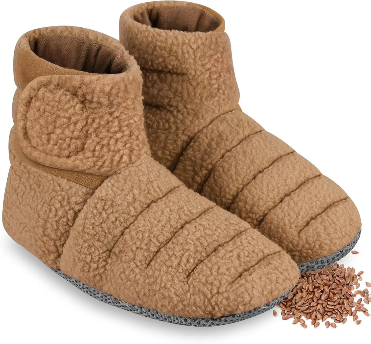 REVIX Microwavable Moist Heat Therapy Booties - Adjustable, Non-Slip Heated Footwear for Cold Feet, Unisex Fall & Winter Gifts