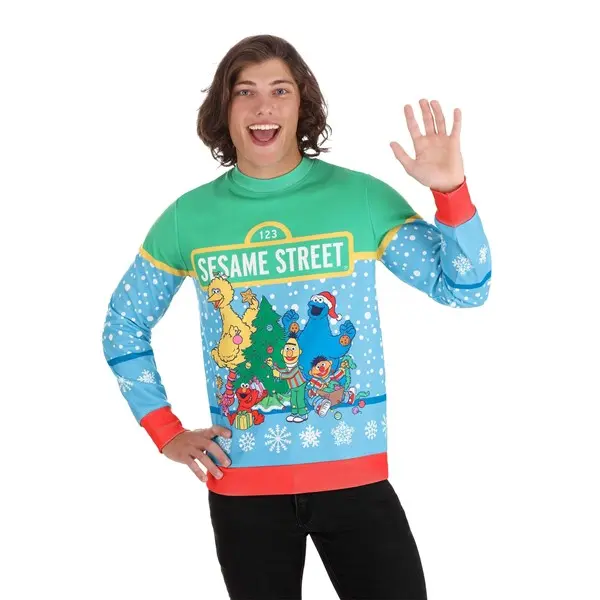 Sesame Street Christmas Sweatshirt for Adults