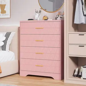Modern 4-Drawer Tall Dresser, White Wood Storage Organizer with Gold Handles, Space-Saving Chest for Bedroom, Living Room, Hallway, Entryway