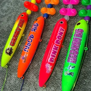 The Littles 4 Pack (11cm): Noob, Wabamm, Pink Pony, and Chunky on 4/0 and 6/0 Hooks and 80 pound mono leader lines
