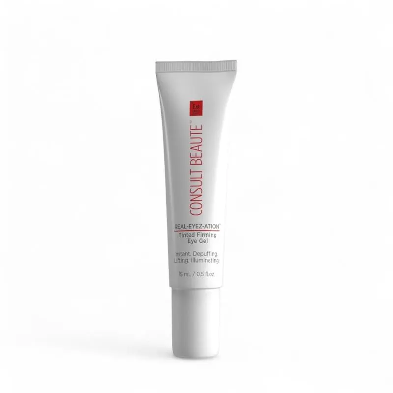Consult Beaute REAL-EYEZ-ATION Tinted Firming Eye Gel - Nourish, Glowing, Hydrating Eye Treatments with Peptides - Instant Brightening, Smoothing for Radiant Look - 5 mL, Nourish Eye Treatments