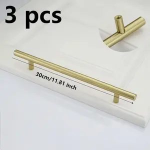 3-Pack Copper Color Cabinet Handles, Durable 5-Inch Kitchen Pulls for Drawers, Wardrobes, Cabinets, Modern Home Decor Hardware