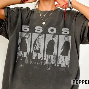 5SOS Music Vintage Comfort Colors Shirt, Retro 90s Tour Tee, Cute Poster Graphic, Boy Band Nostalgic Concert Style
