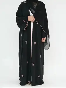 2026 New Model Women's Embroidery Abaya, Elegant Long Sleeve Open Front for Women, Ladies Islamic Clothing All Seasons, Loungewear, Cozy, Cozy, Chic, Effortless Style, Lightweight, Stylish, Elevated Basics