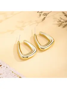 New hot-selling fashion simple versatile Hepburn-style geometric niche earrings with exquisite and high-end feel