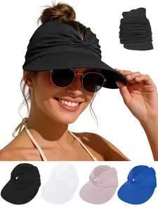 Women's Solid Color Sun Hat, Casual Outdoor Sun Protection Cap for Women & Girls, Fashion Accessories for Daily Wear