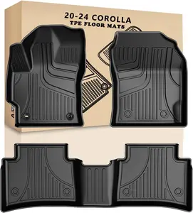 Car Floor Mats for Toyota Corolla Sedan 2020-2025,Heavy Duty TPE All Weather Automotive Floor Mats,1st & 2nd Row Full Set Rubber Floor Liners, Anti Skid Car Mats(not fit for Hatchback)-Black