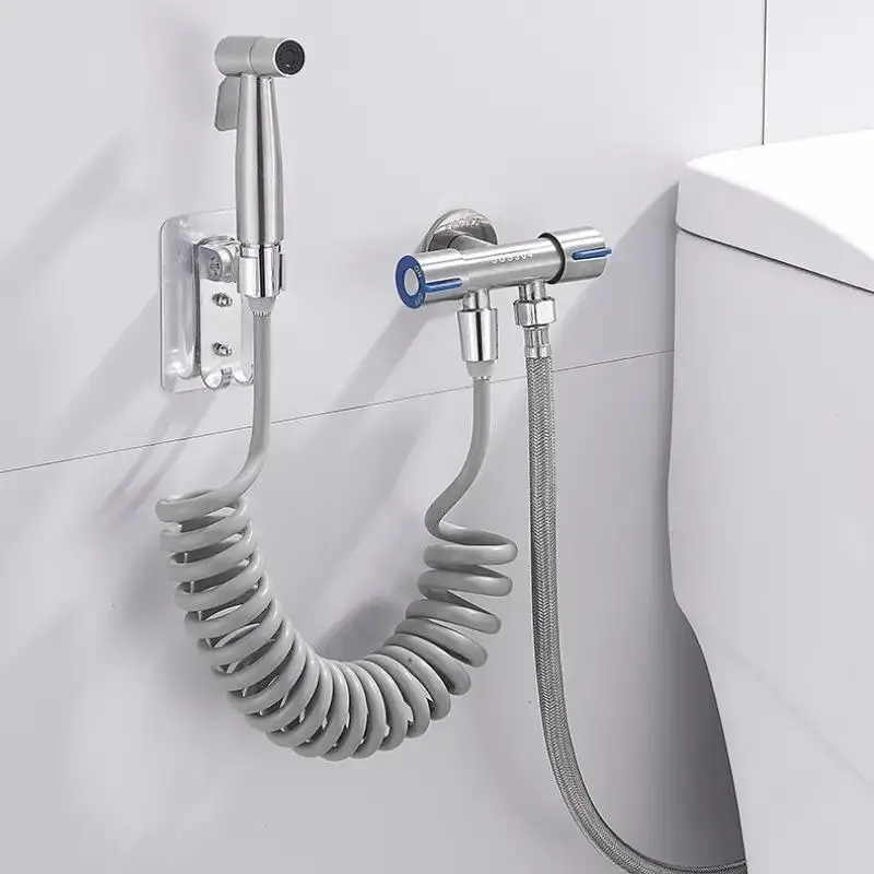 Toilet Flush Spray Gun Faucet Bidet Cleaner Bathroom Cleaning Companion Home Pressure Sprayer Toilet Water Gun Handheld Bidet Sprayer For Toilet