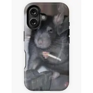 Ratatouille Rat Smoking iPhone Case - Durable Impact-Resistant Case for iPhone 11, 12, 13, 14, 15, 16 with Finish and UV Protection Compatible with Samsung Galaxy S25