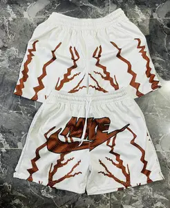 Youth/Women/Men’s White Y2k Print  Mesh Shorts